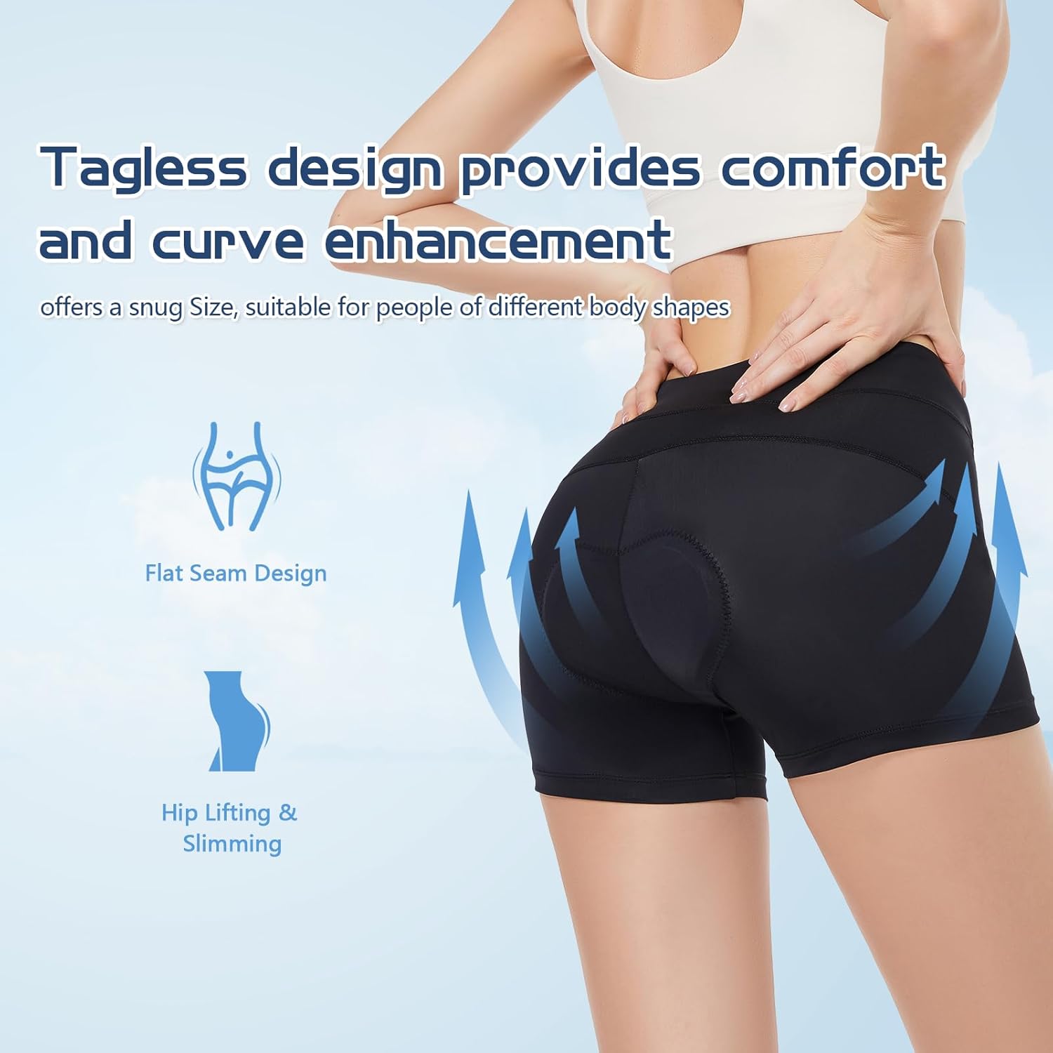Detalle de Homord Pantaloncini da donna ciclismo con imbottitura 4D: design a V, comfort e traspirabilità