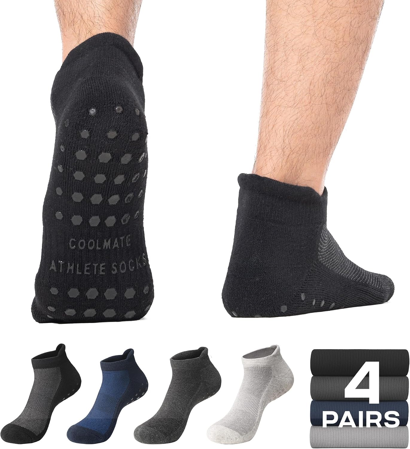 Detalle 2 de CoolMate Mens Grip Socks Size 6-10