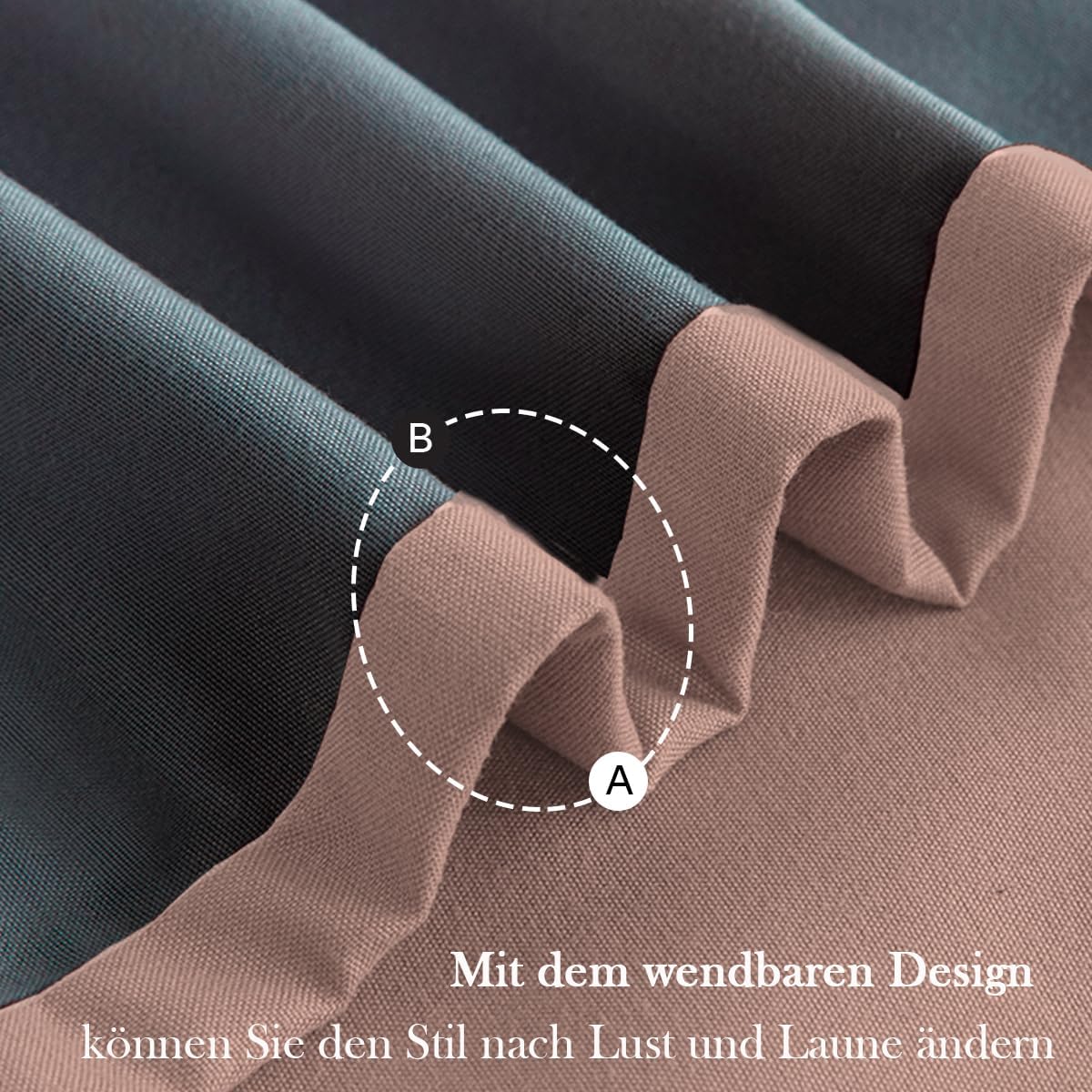 Thumbnail 4 de Nesture Wendebettwäsche 200x200 – 3-teilig Rosa/Anthrazit (Mikrofaser, bügelfrei)