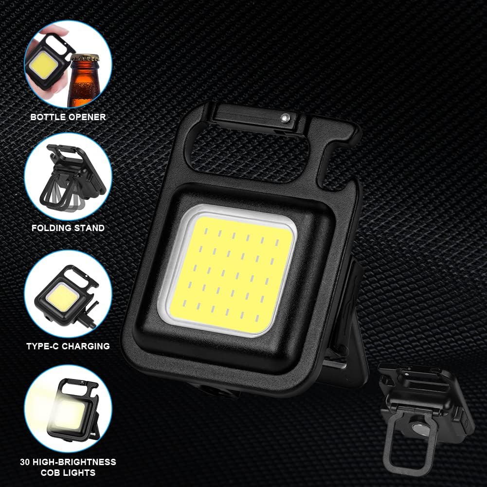 Thumbnail 1 de Flintronic Mini Lampada da Lavoro Portachiavi LED COB, Impermeabile, USB Ricaricabile e Leggera