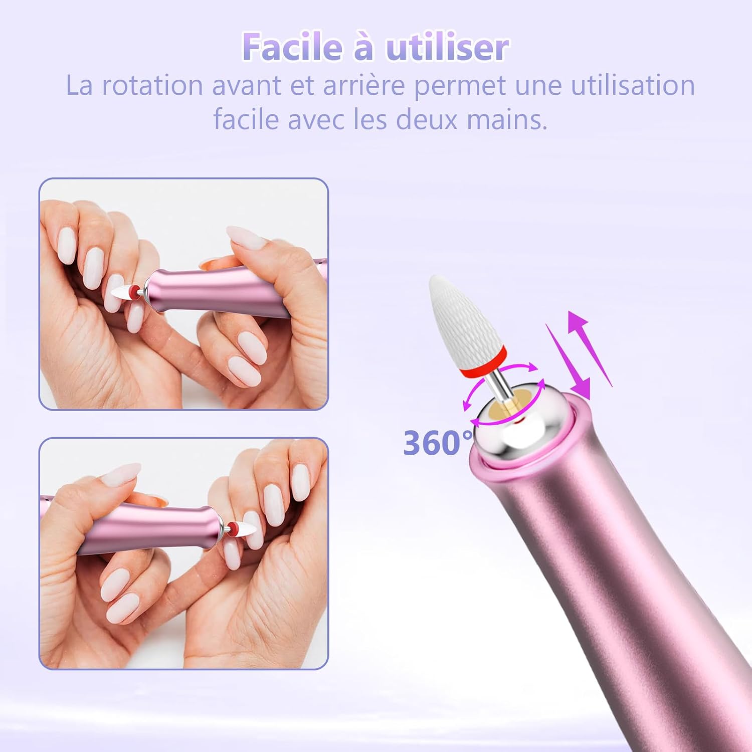 Thumbnail 4 de Ponceuse pour ongles électrique professionnelle 35000 tr/min sans fil – kit complet pour gel et acrylique