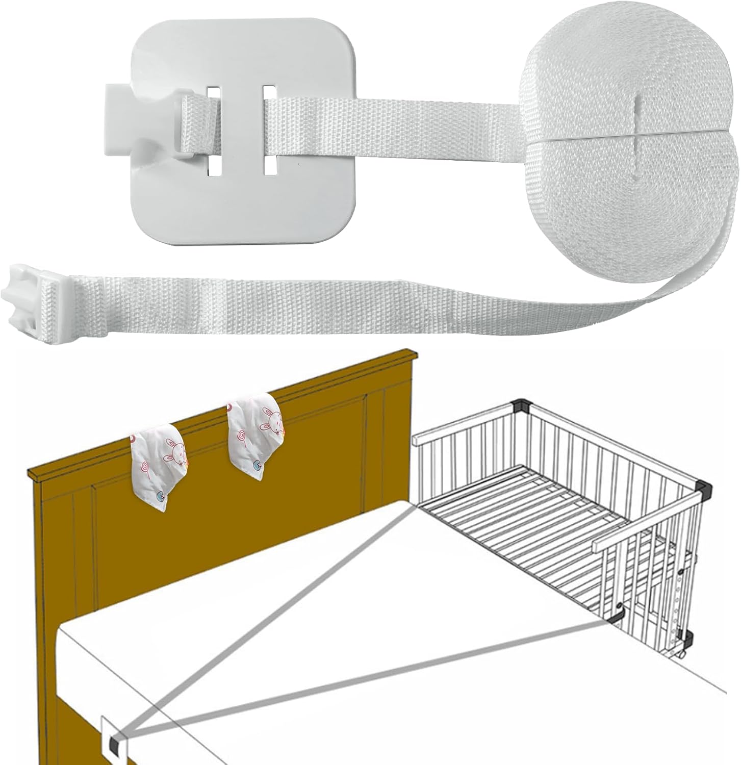 BORISCA Gurt Beistellbett 8 m