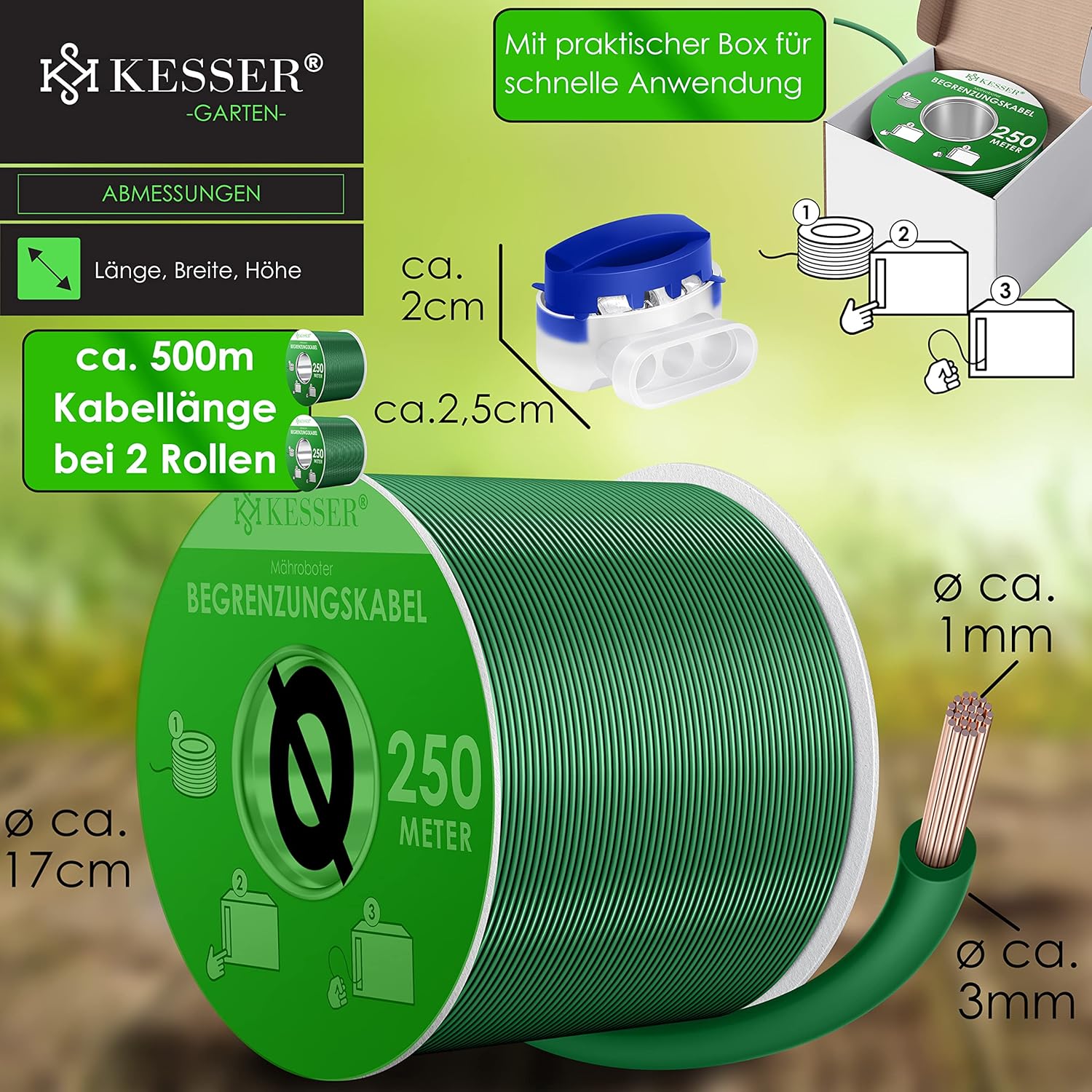 Thumbnail 6 de KESSER® Set de Limitación para Robot Cortacésped 🌱