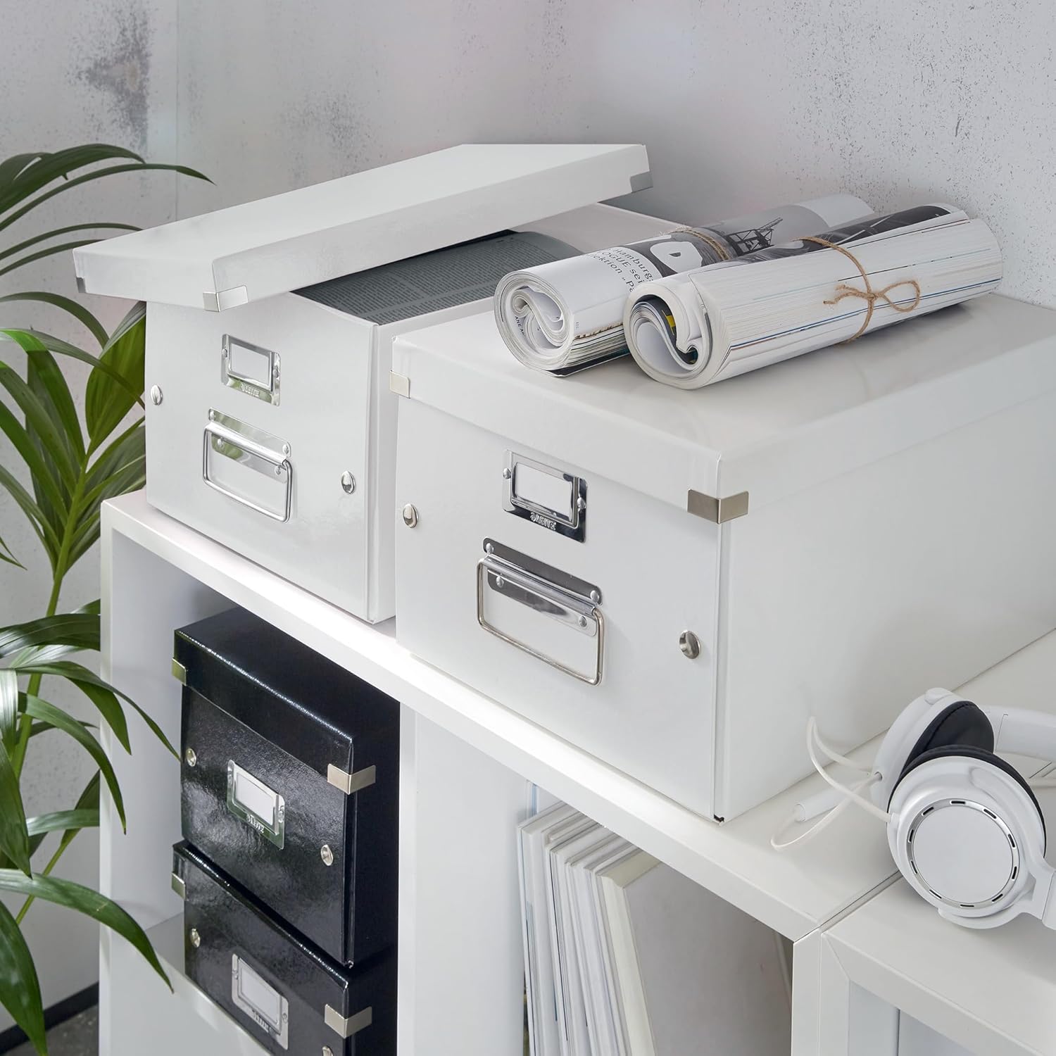 Thumbnail 1 de Scatola archivio Leitz Click & Store WOW formato Medium per A4 e oggetti di medie dimensioni, bianco 60440001