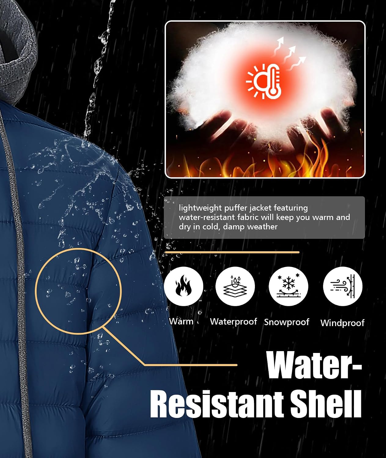 Detalle 2 de SWISSWELL Men's Nylon Puffer Jacket