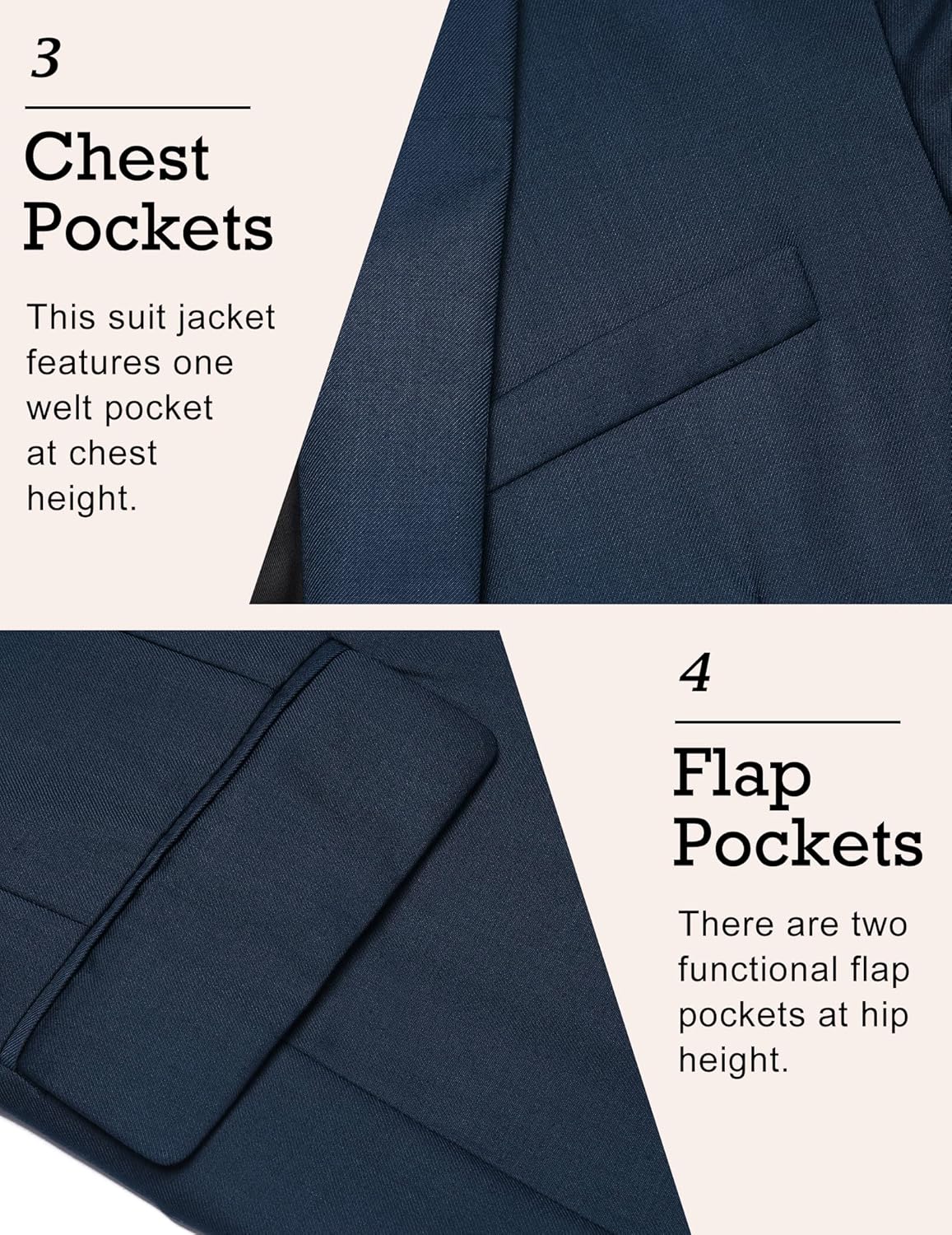 Thumbnail 4 de COOFANDY Mens Sport Coat Casual Blazer One-Button Business Suit Jacket