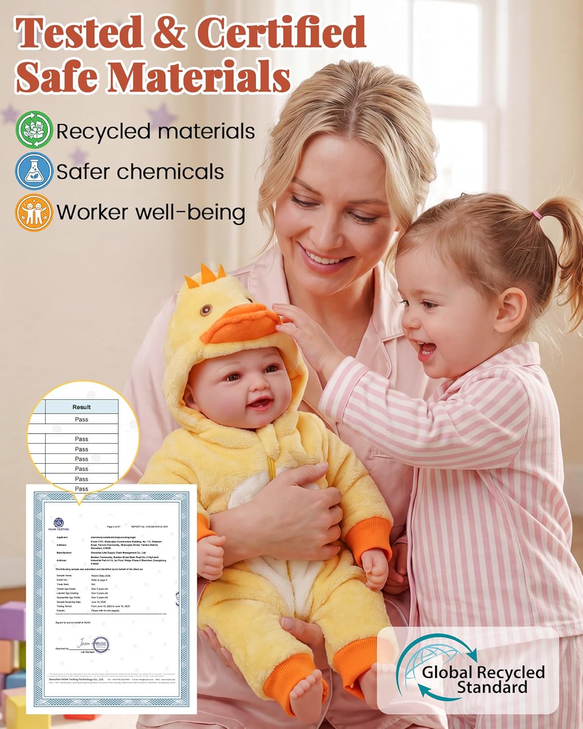 Detalle 2 de BABESIDE 15" Lightweight Baby Doll set for toddlers