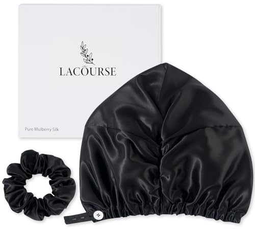 LaCourse Seidenhaube 22 Momme – rutschfest verstellbar, 100% Maulbeerseide