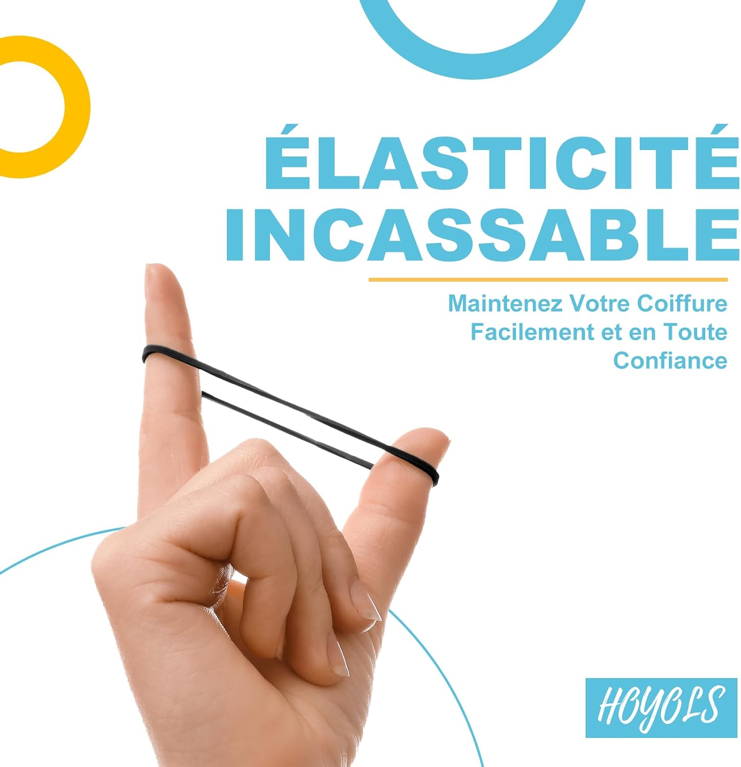 Thumbnail 3 de HOYOLS Petits élastiques en caoutchouc noir 1,27 cm – 1000 pièces