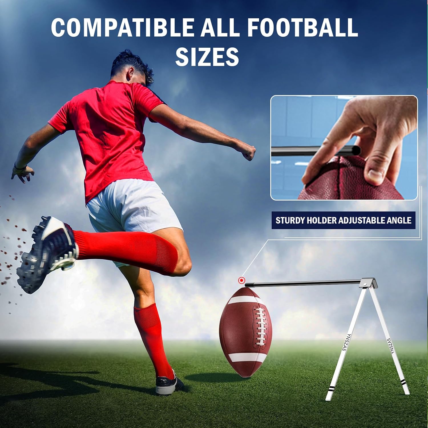 Thumbnail 3 de YNSZAS Football Kicking Tee Holder Stand, Portable All-Size Field Goal Tee