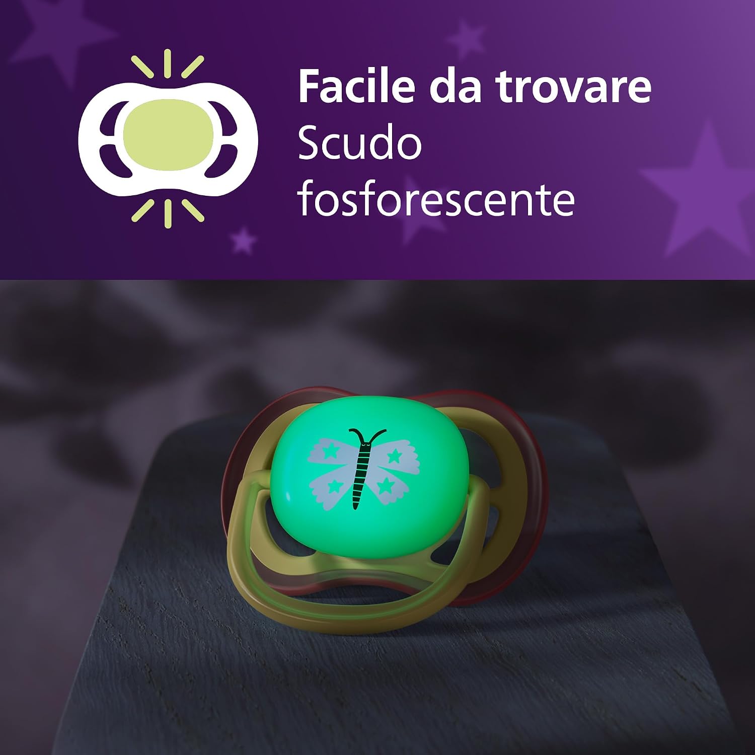 Detalle 2 de AVENT Ultra Air Nighttime ciuccio 0-6 mesi