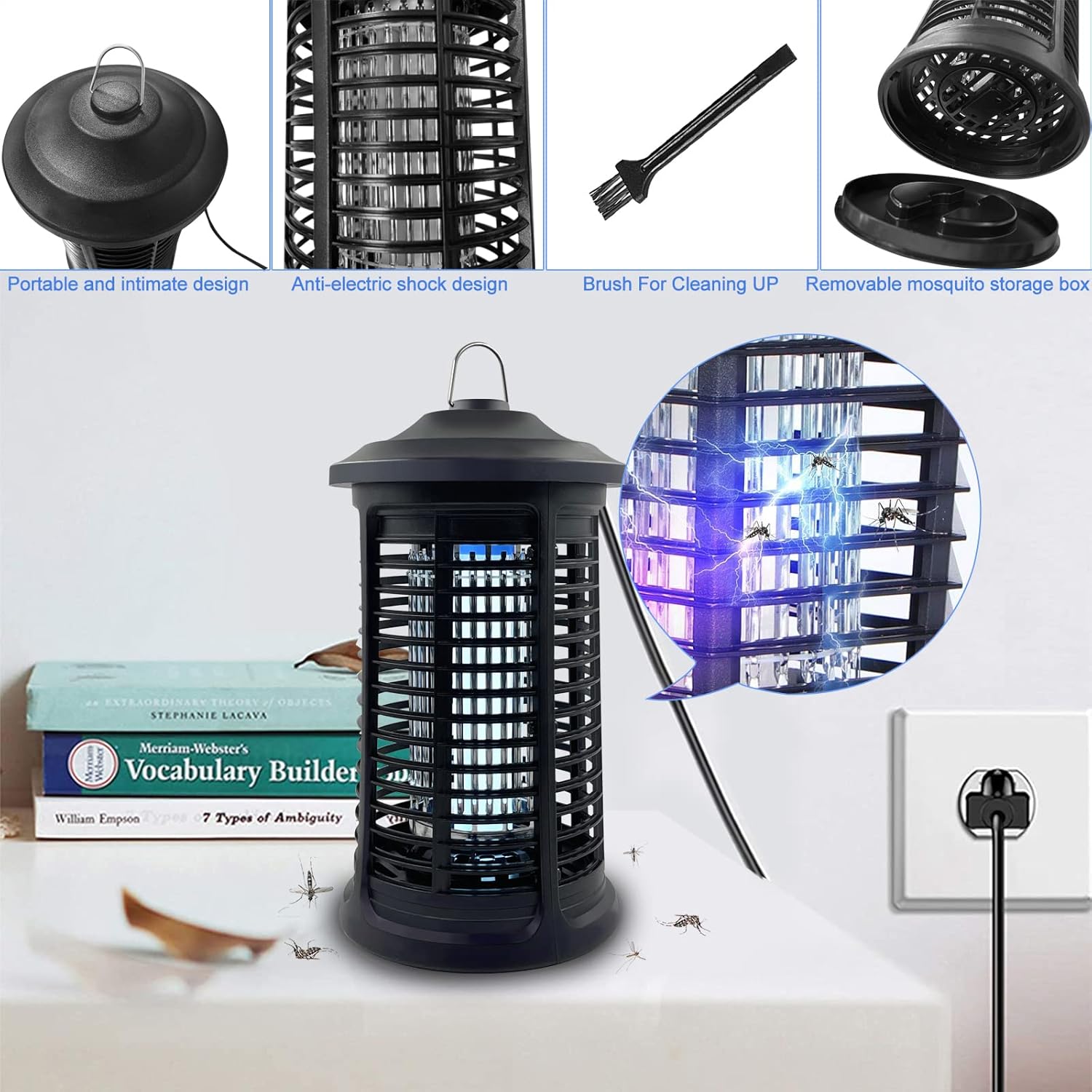 Thumbnail 4 de Electric Bug Zapper Indoor/Outdoor 4200V High Powered Mosquito Killer