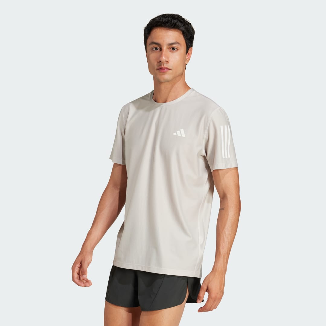 Detalle de Camiseta Adidas Own the Run Beige