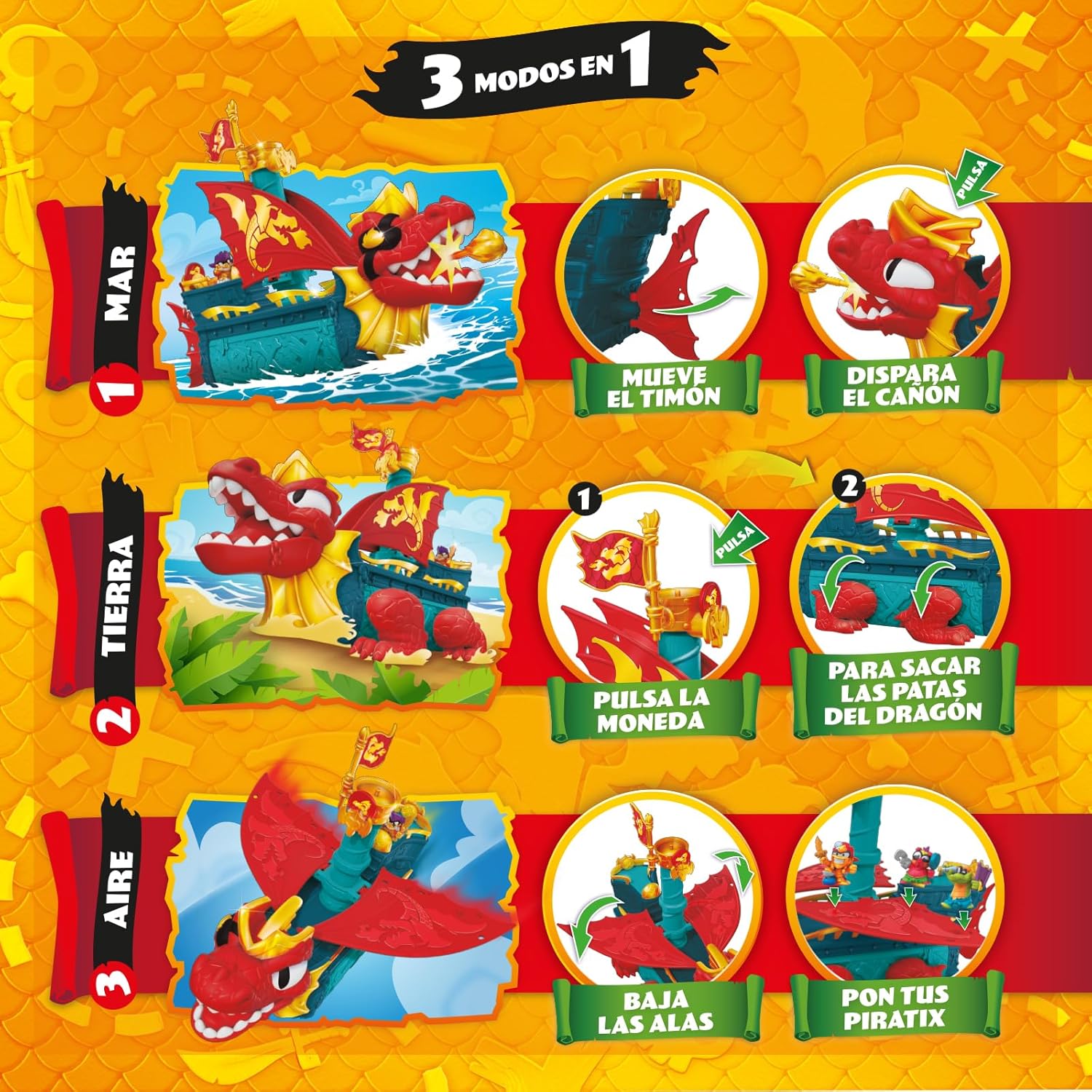 Thumbnail 6 de PIRATIX Dragon Ship 3 en 1 barco dragón