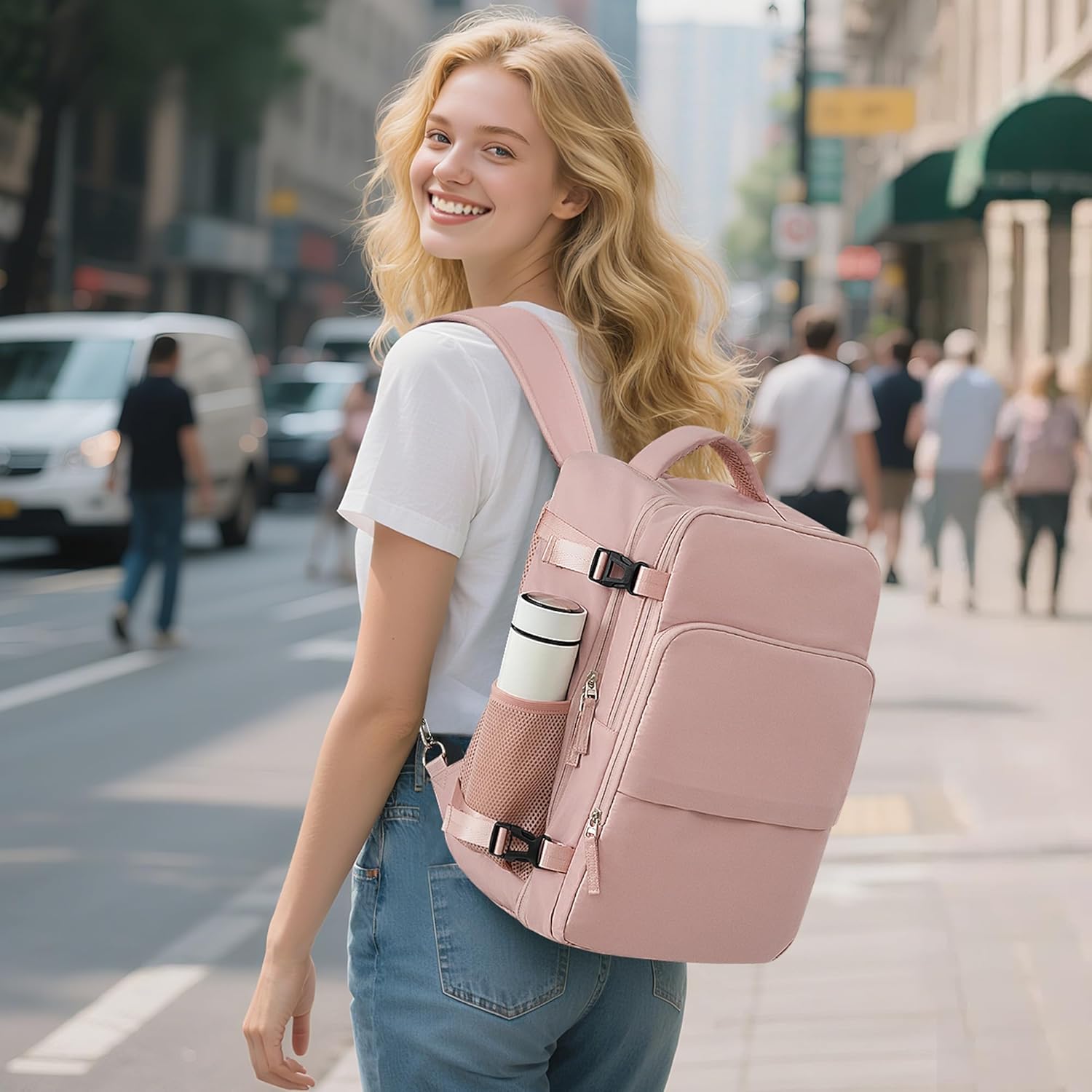 Detalle de Sinaliy Travel Backpack Flight-Approved Carry-On