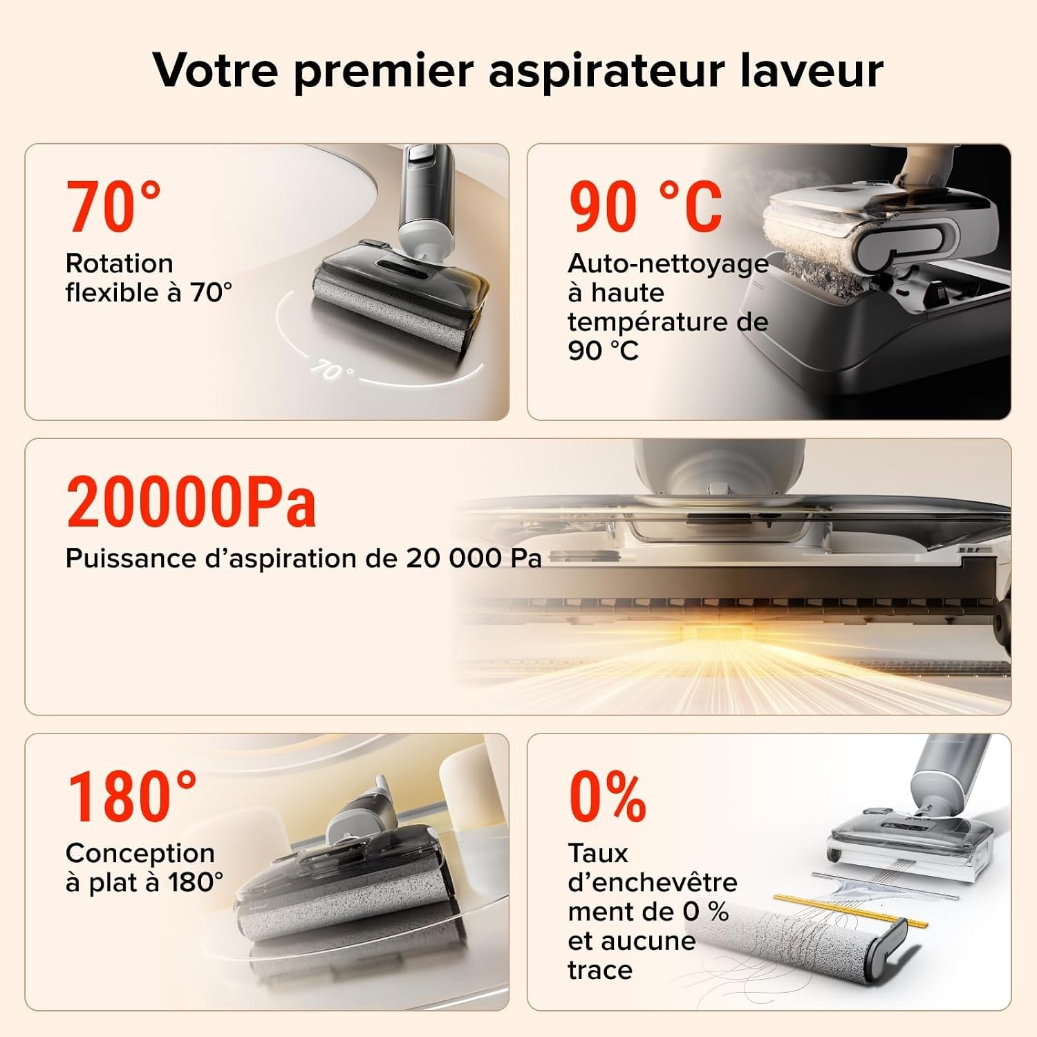 Thumbnail 1 de roborock F25 GT : aspirateur laveur sans fil avec lavage à 90 °C et auto-nettoyage