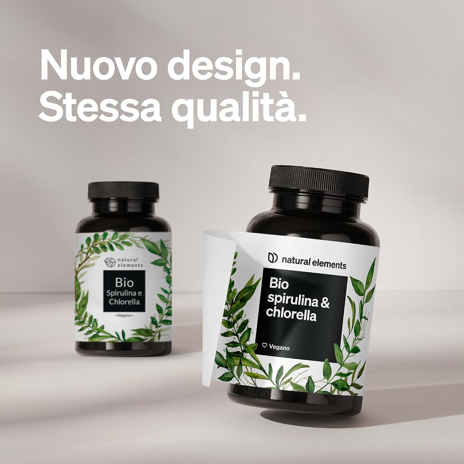 Detalle 2 de Spirulina Bio & Chlorella Natural Elements, 500 compresse (dose giornaliera 2.400 mg + 2.400 mg)