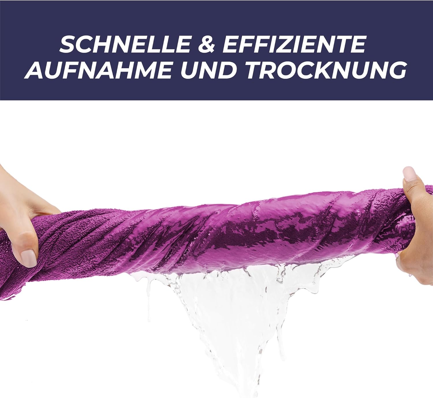 Thumbnail 4 de ZENACROSS Fitness Handtuch Mikrofaser 120x50 – schnelltrocknend mit Reißverschlusstasche