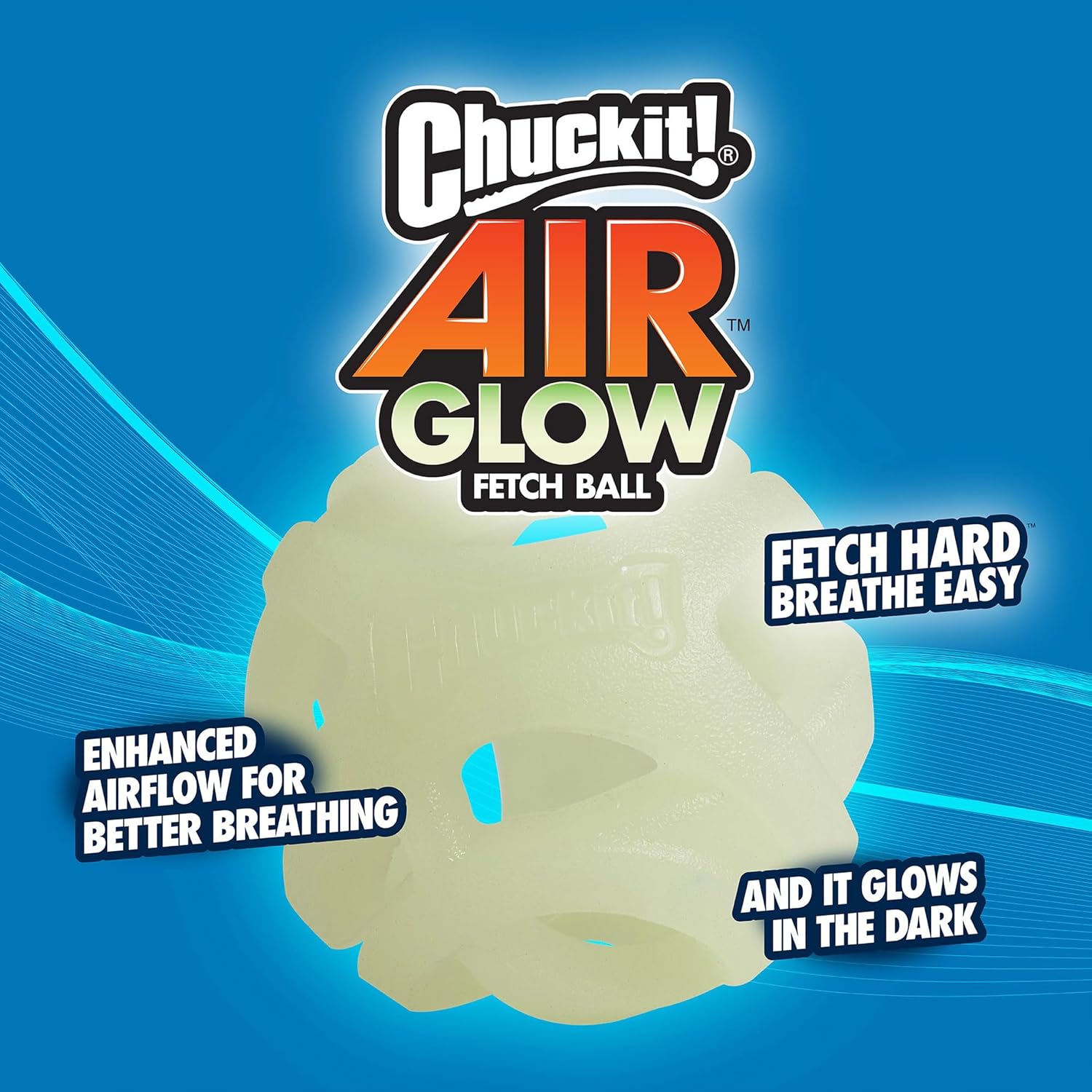 Thumbnail 4 de Chuckit! Air Glow Ball 6,5 cm phosphorescente