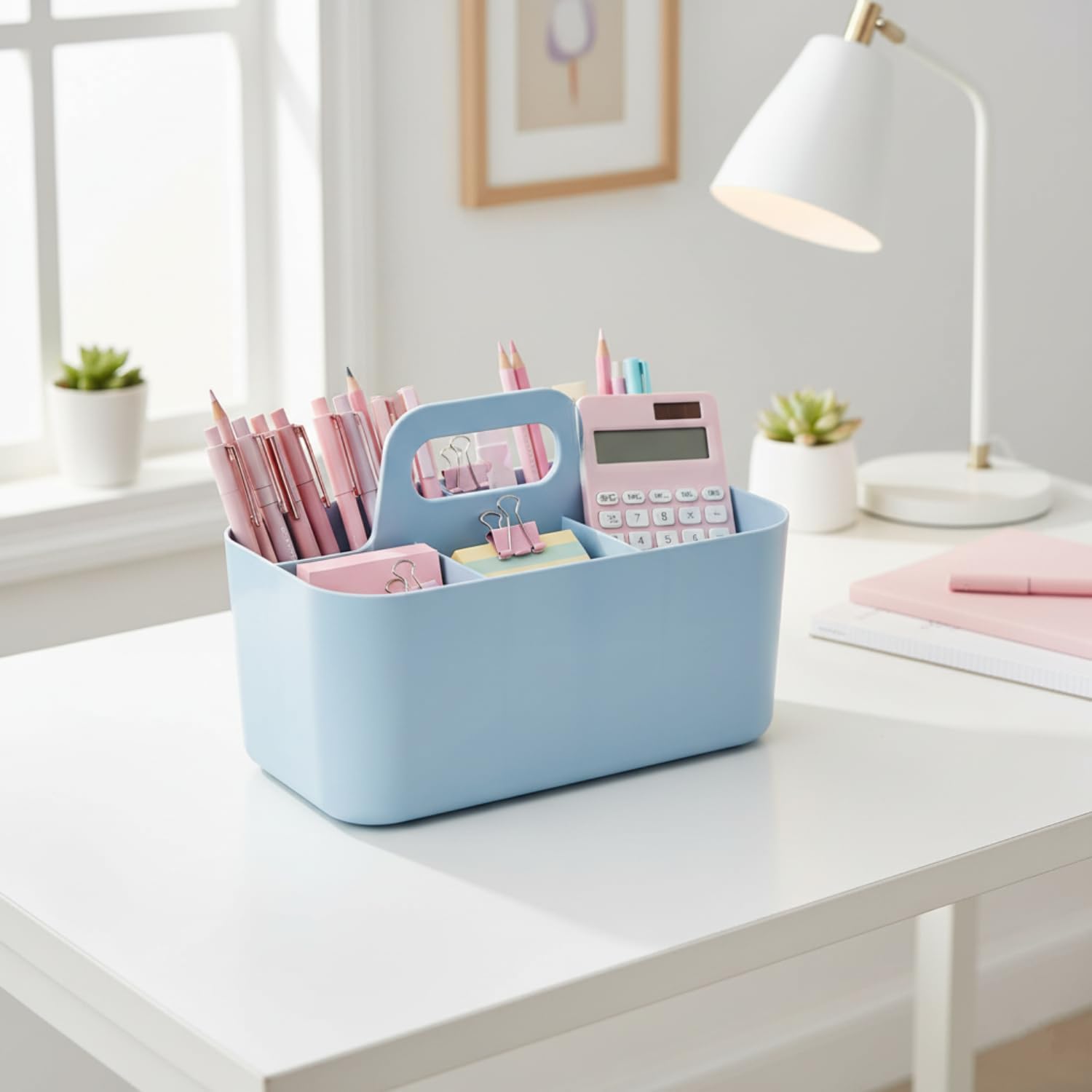 Thumbnail 6 de OFFASST Storage Box-001 opbergmand, stapelbaar met handvat en 5 vakken