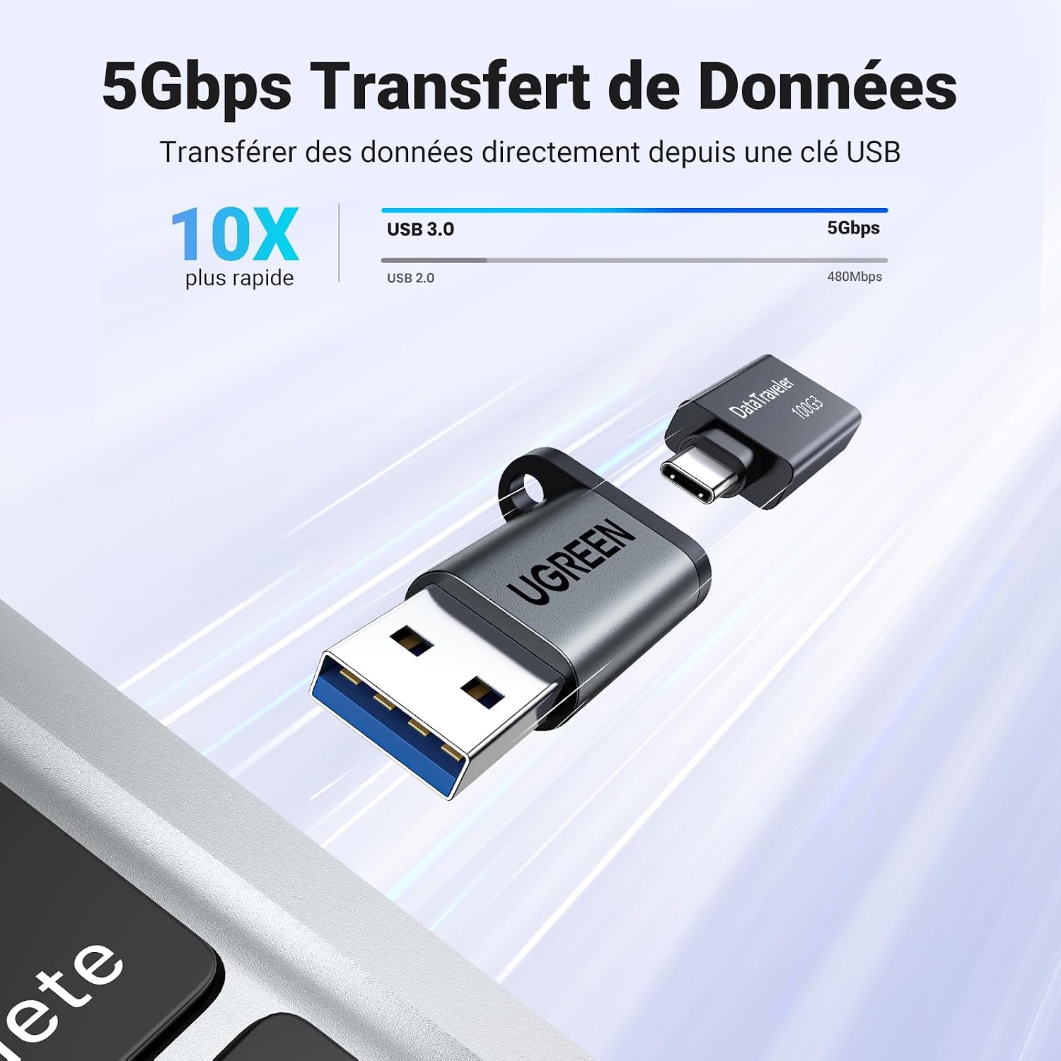 Thumbnail 2 de UGREEN Adaptateur USB C vers Type A 3.0 ⚡