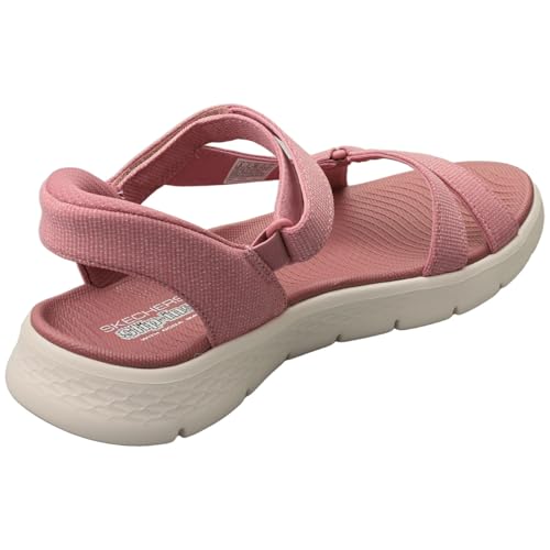 Detalle 2 de Skechers Mujer Go Walk Flex Sandal Illuminate Slip-In Mauve Textile 40 EU