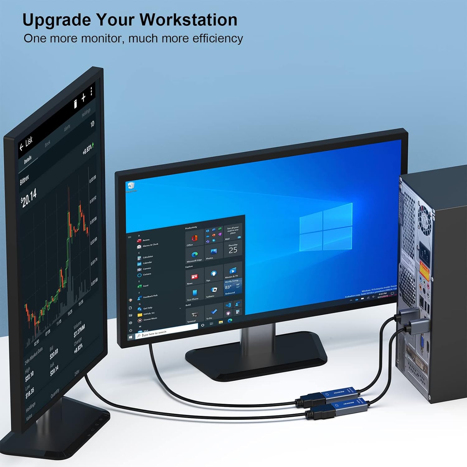 Thumbnail 6 de BENFEI Aktiv DisplayPort-auf-HDMI-Adapter (DP zu HDMI), unidirektional – für 4K@60 Hz & Multi-Display