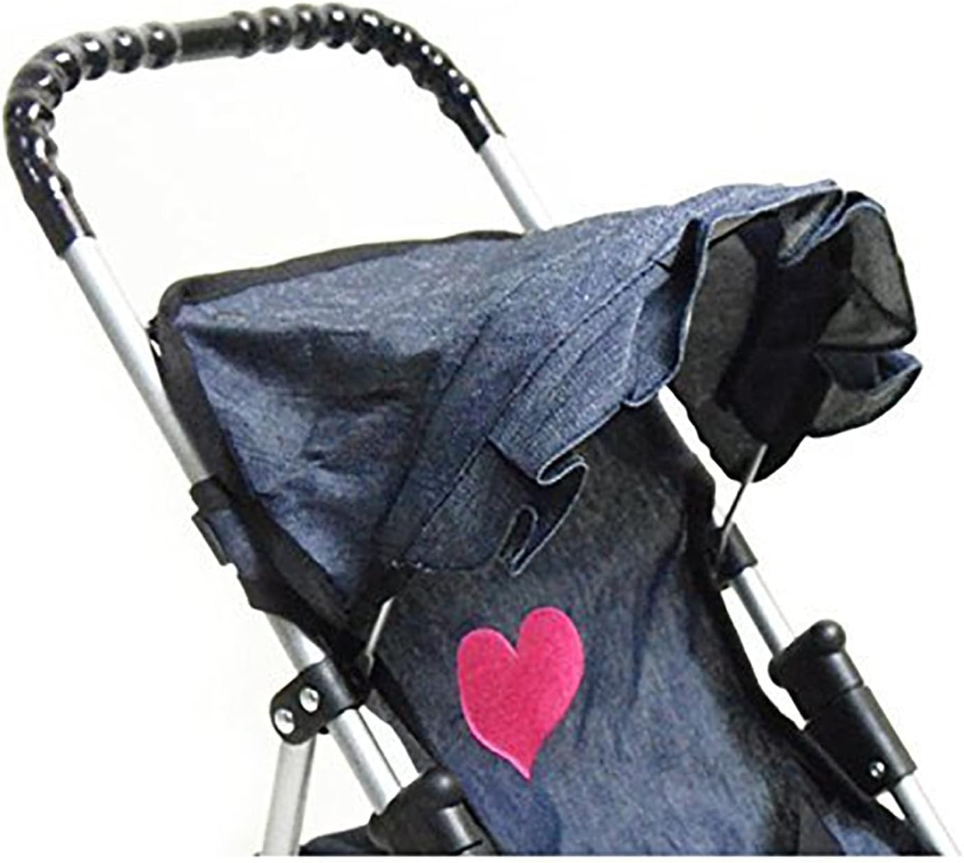 Detalle de My First Doll Stroller Denim for Baby Doll — Hood, Seat Belt & Foldable Design