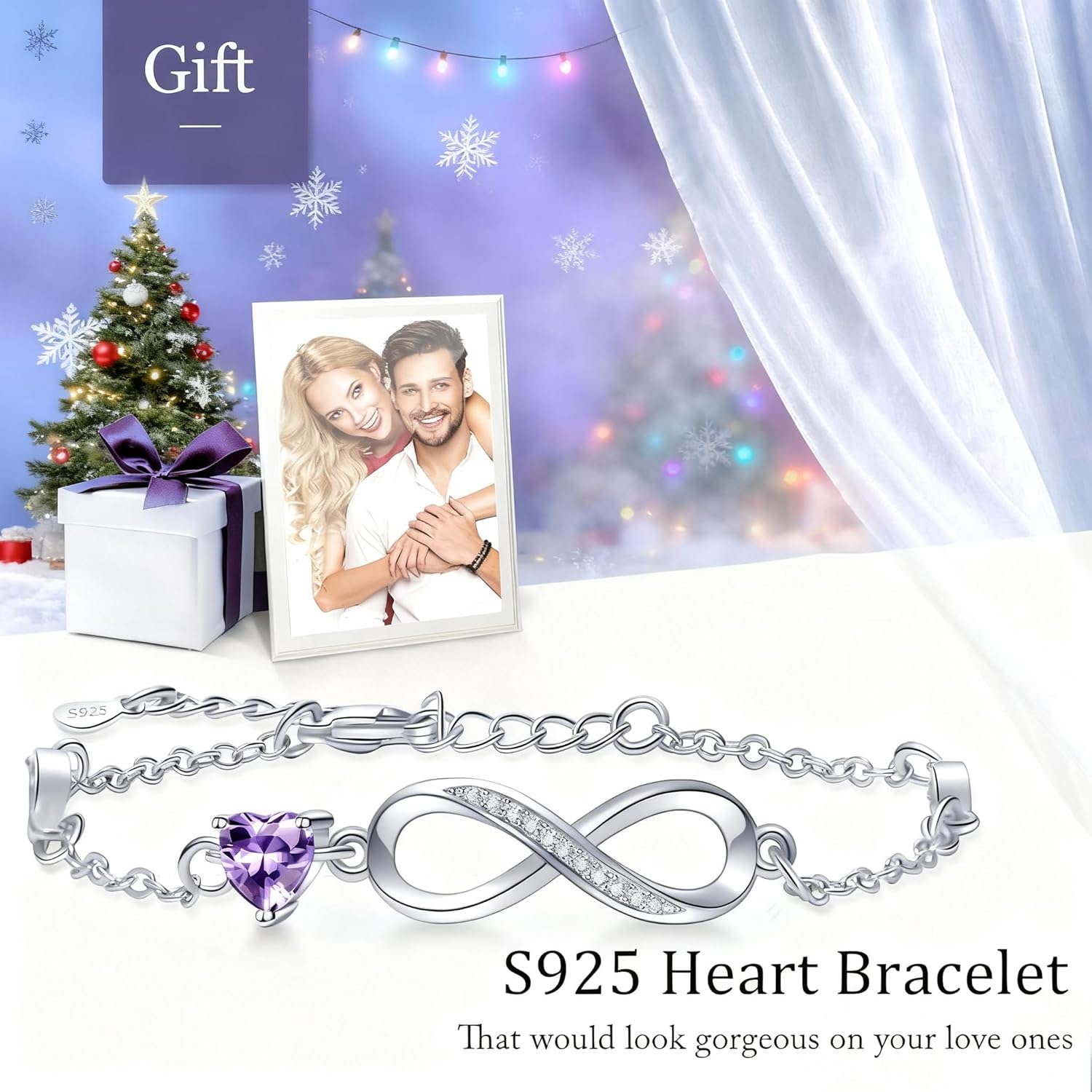 Thumbnail 3 de Tusuzik Muttertagsgeschenk Armband – Infinity-Herz Silberschmuck 925er Silber, Geschenkbox