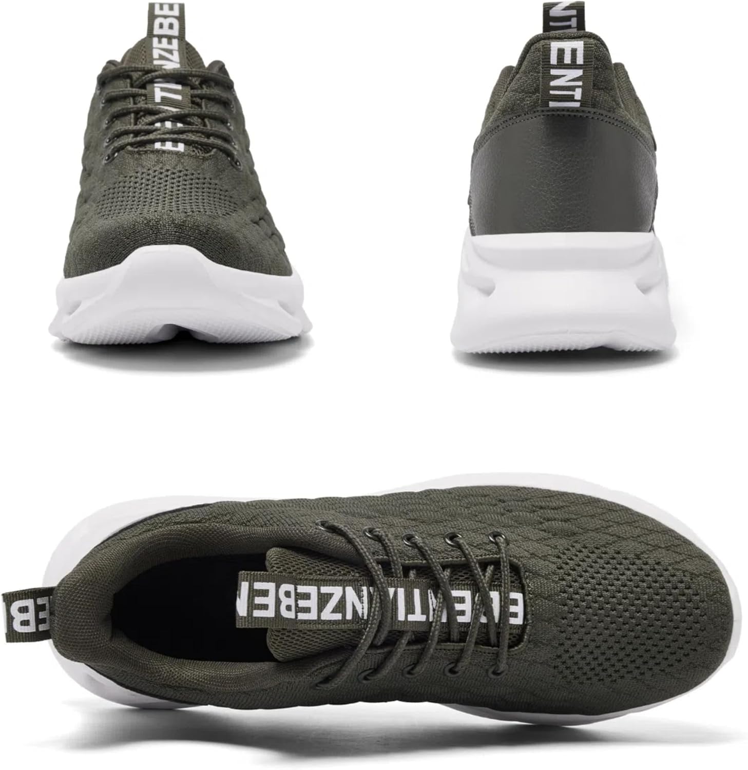 Detalle 2 de TIANZEBEN Herren Sneaker Turnschuhe für Fitness, Lauf- & Walkingsport – atmungsaktiv und leicht