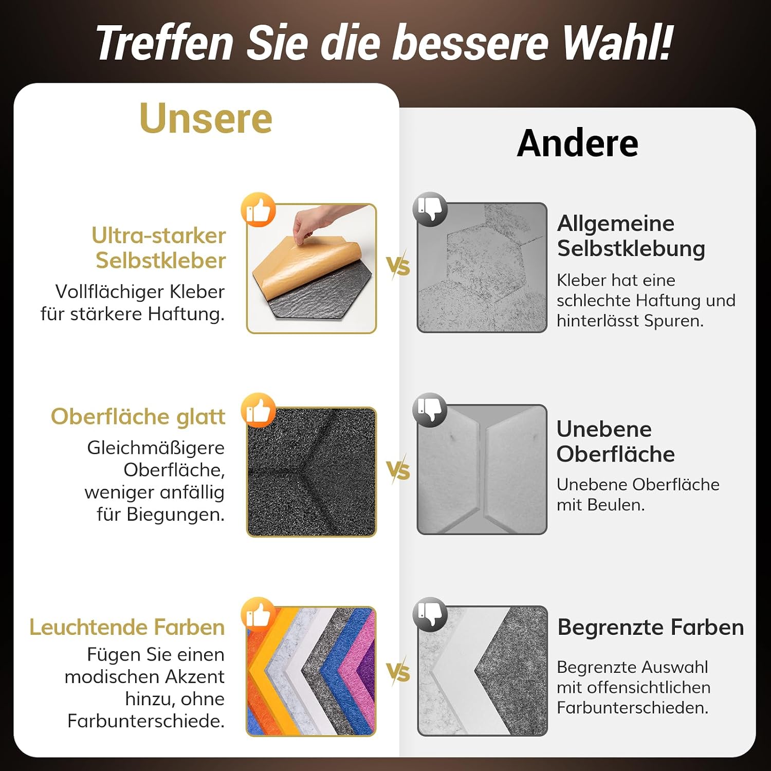 Thumbnail 1 de TONOR Hexagon Akustikpaneele Schalldämmung 12 St