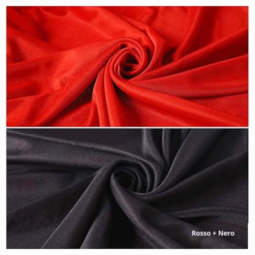 Detalle 2 de Ecloud Shop Mantello di Halloween per bambini, double face nero e rosso, 80 cm