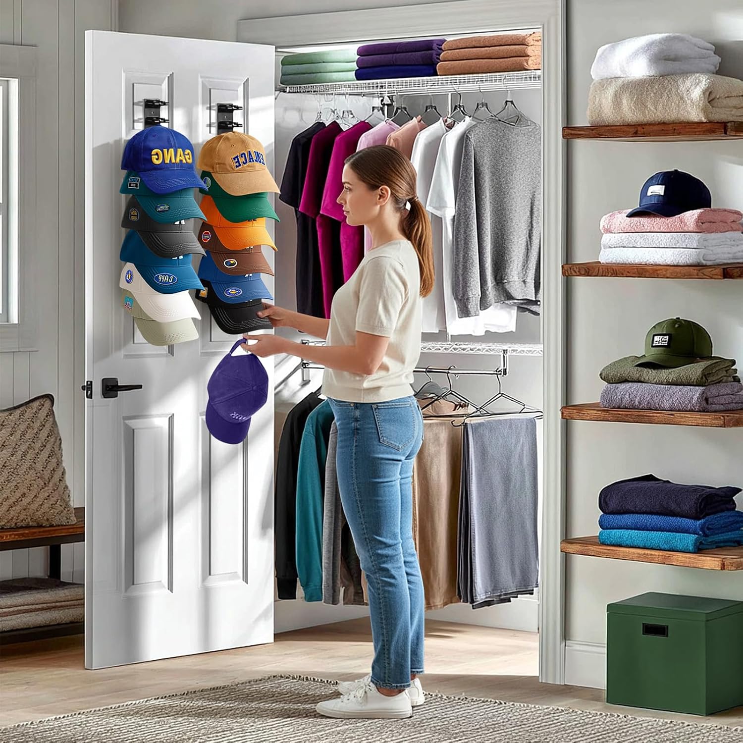 Thumbnail 6 de Hat Organizer for Baseball Caps, 16-Hat Capacity