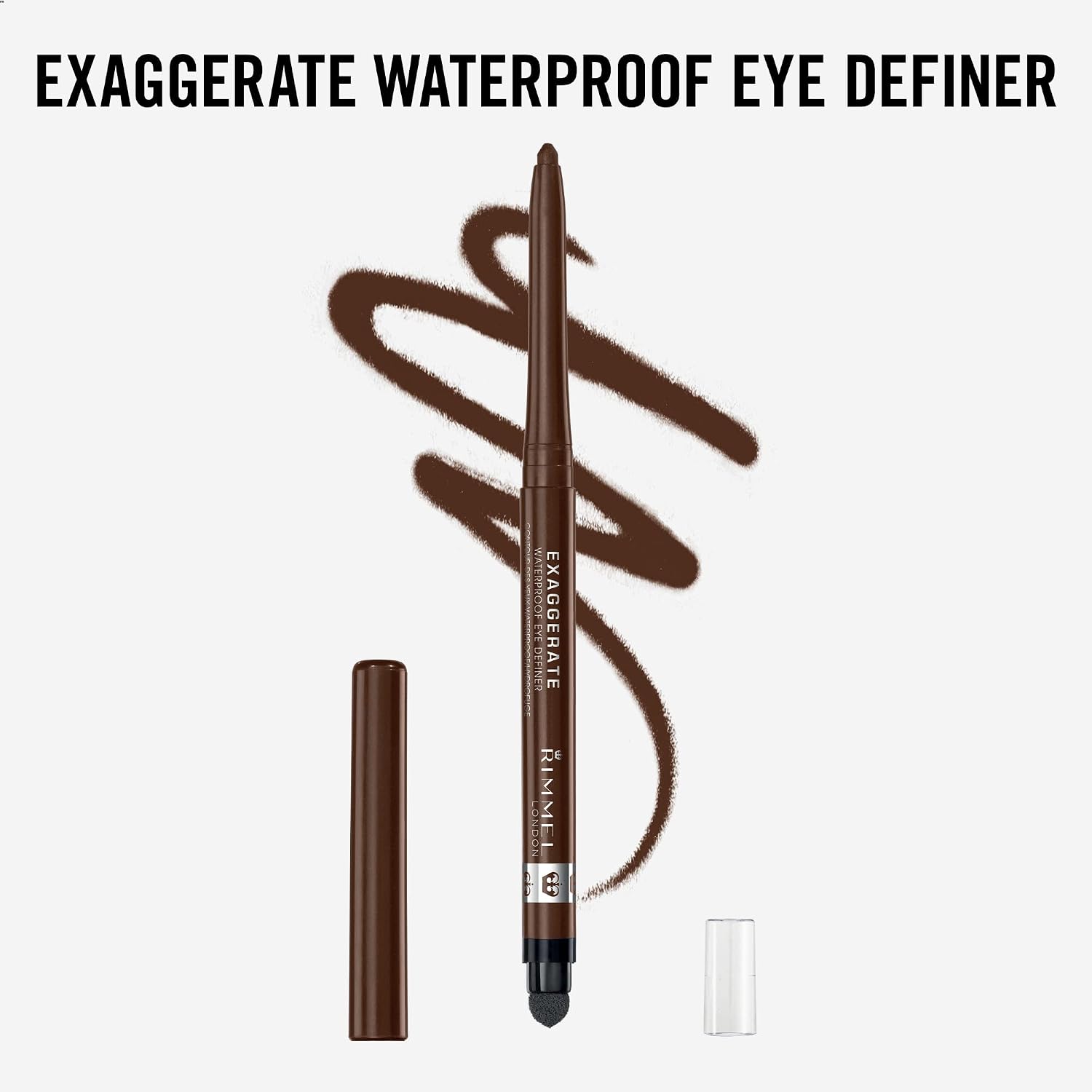Thumbnail 6 de Rimmel London Exaggerate Waterproof Eye Definer, Black 261 with Smudger & Sharpener