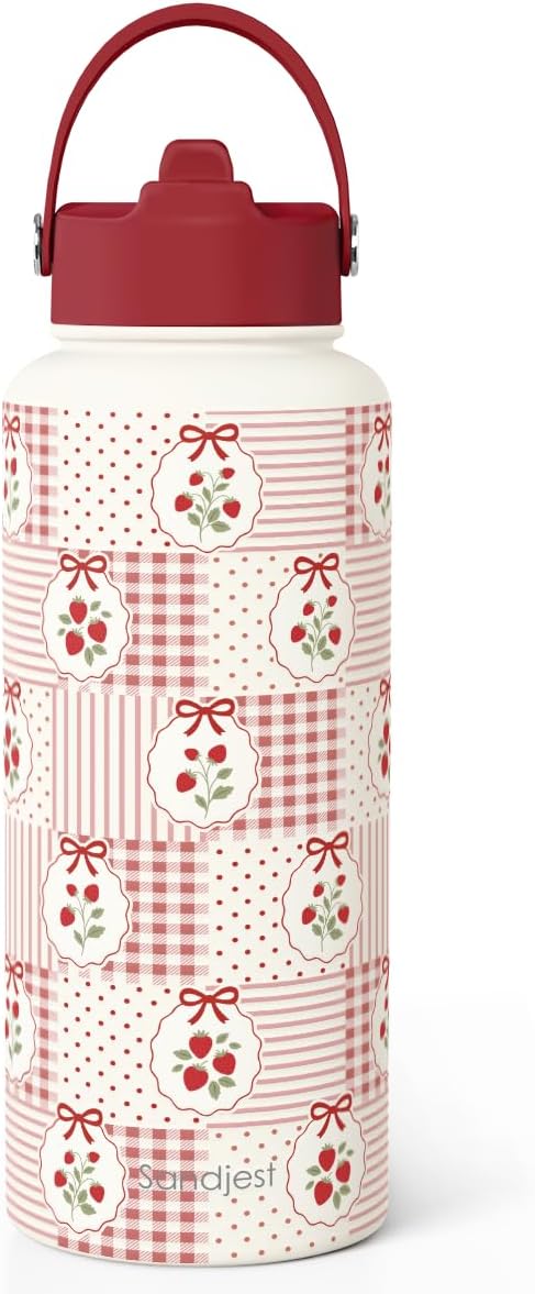 Detalle de SANDJEST SJ-DW-SS-WB32SL 32-Ounce Insulated Stainless Steel Water Bottle