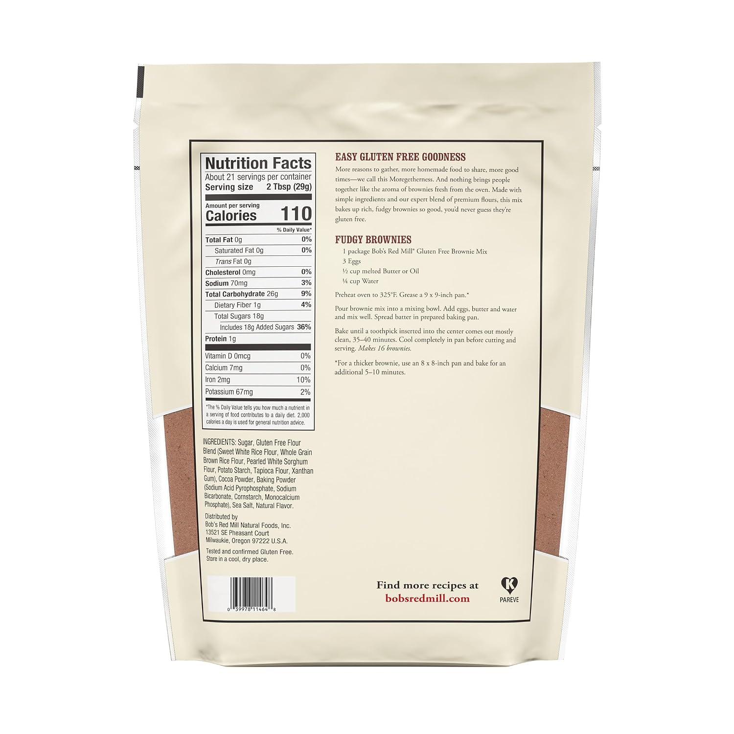 Thumbnail 1 de Bob's Red Mill Gluten Free Brownie Mix, 21 oz, 4-Pack