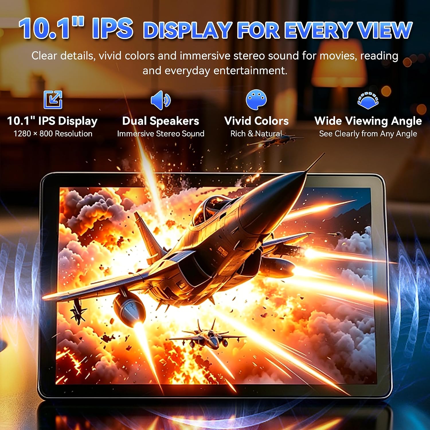Detalle de Ioojcck A20 plus 10.1-Inch Android 15 Tablet, 18GB RAM, Keyboard Bundle