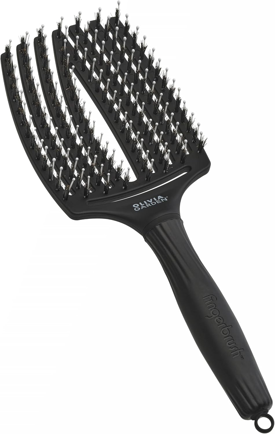 Olivia Garden Fingerbrush Combo Large – Cepillo para cabello largo con cerdas de jabalí y nylon