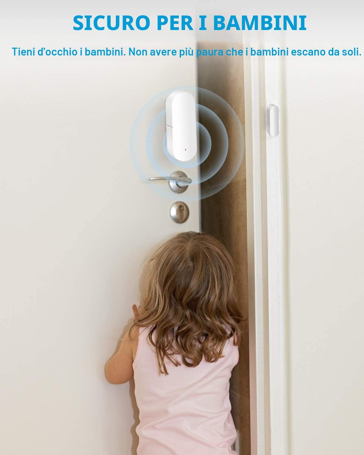 Thumbnail 6 de Sensore porta WiFi intelligente per finestre e porte, wireless, compatibile Alexa e Google Assistant (1 Pack)