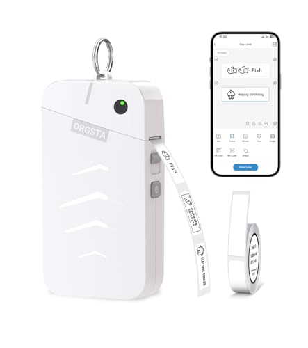 Detalle de ORGSTA S001 Étiqueteuse Bluetooth Imprimante d'Étiquettes Autocollantes
