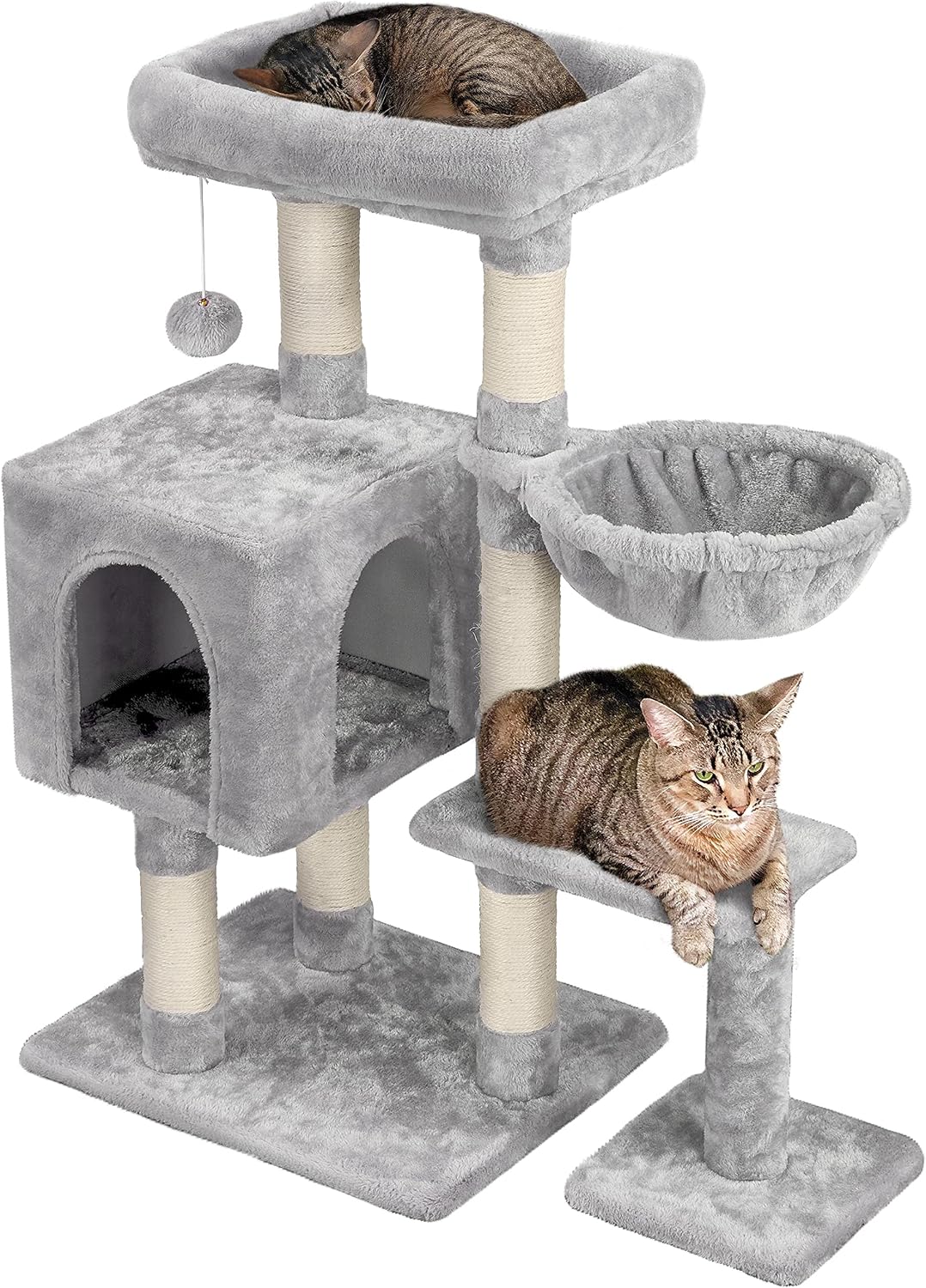 Detalle de Yaheetech 96cm cat tree tower with condo 🐱