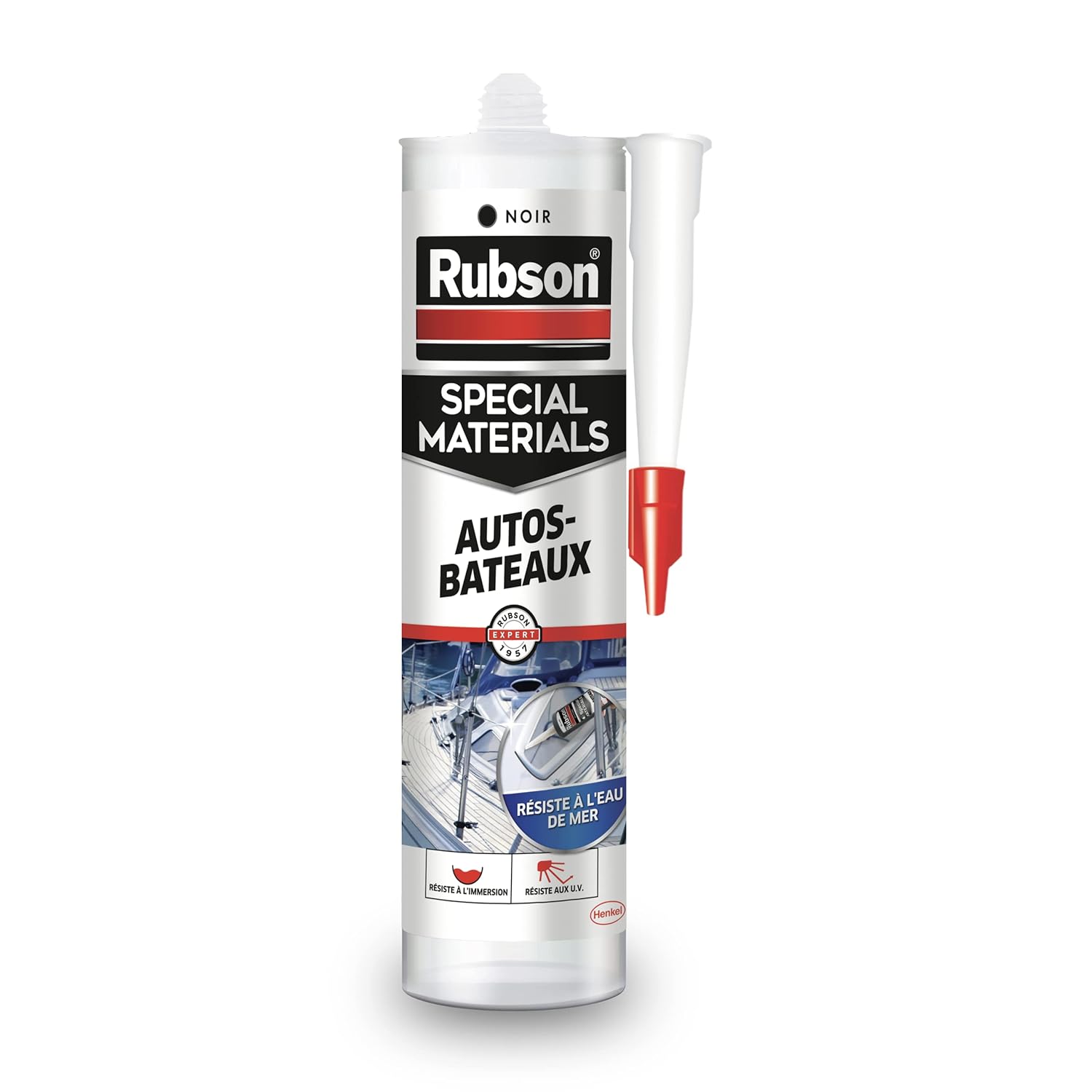 Detalle 2 de Rubson Mastic Special Materials Autos-Bateaux — Mastic transparent à base de silicone, 280 ml