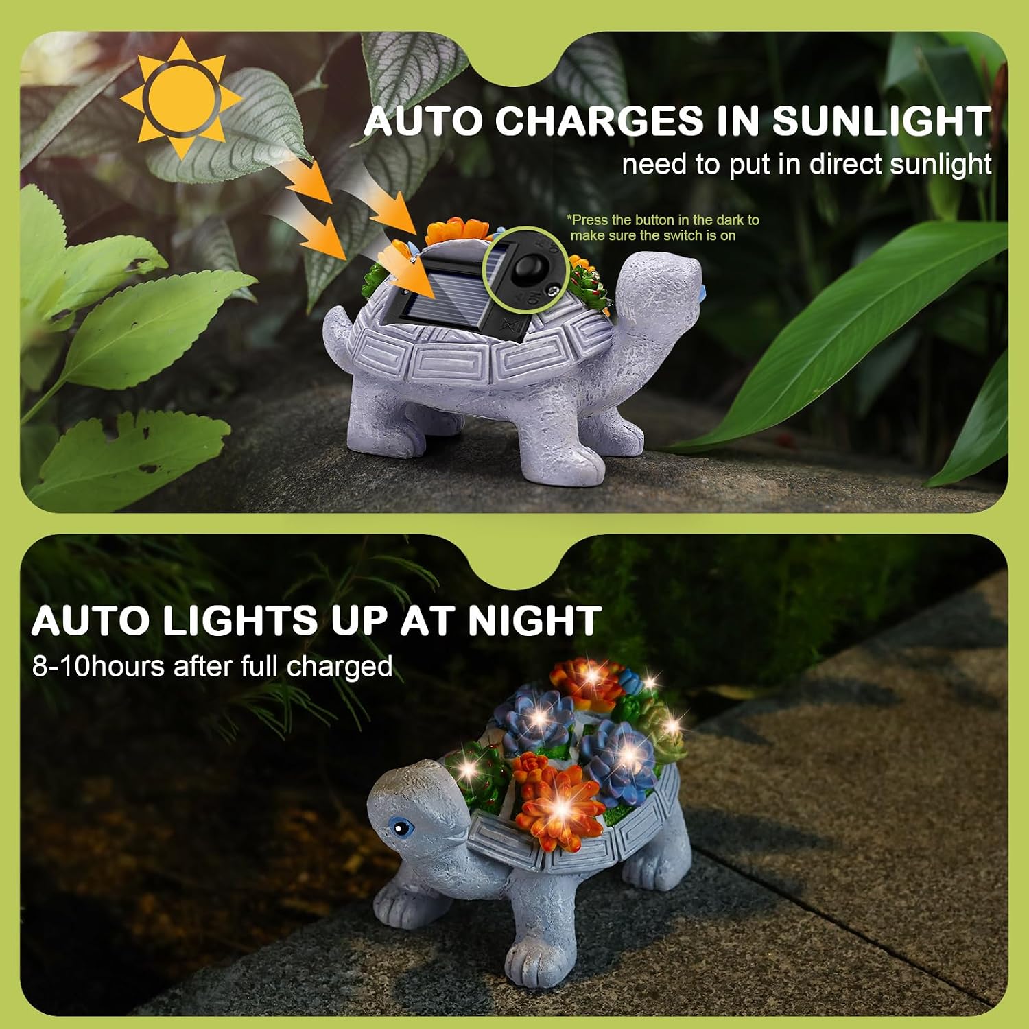 Detalle 2 de Eletorot Solar Turtle Garden Ornament 600mAh