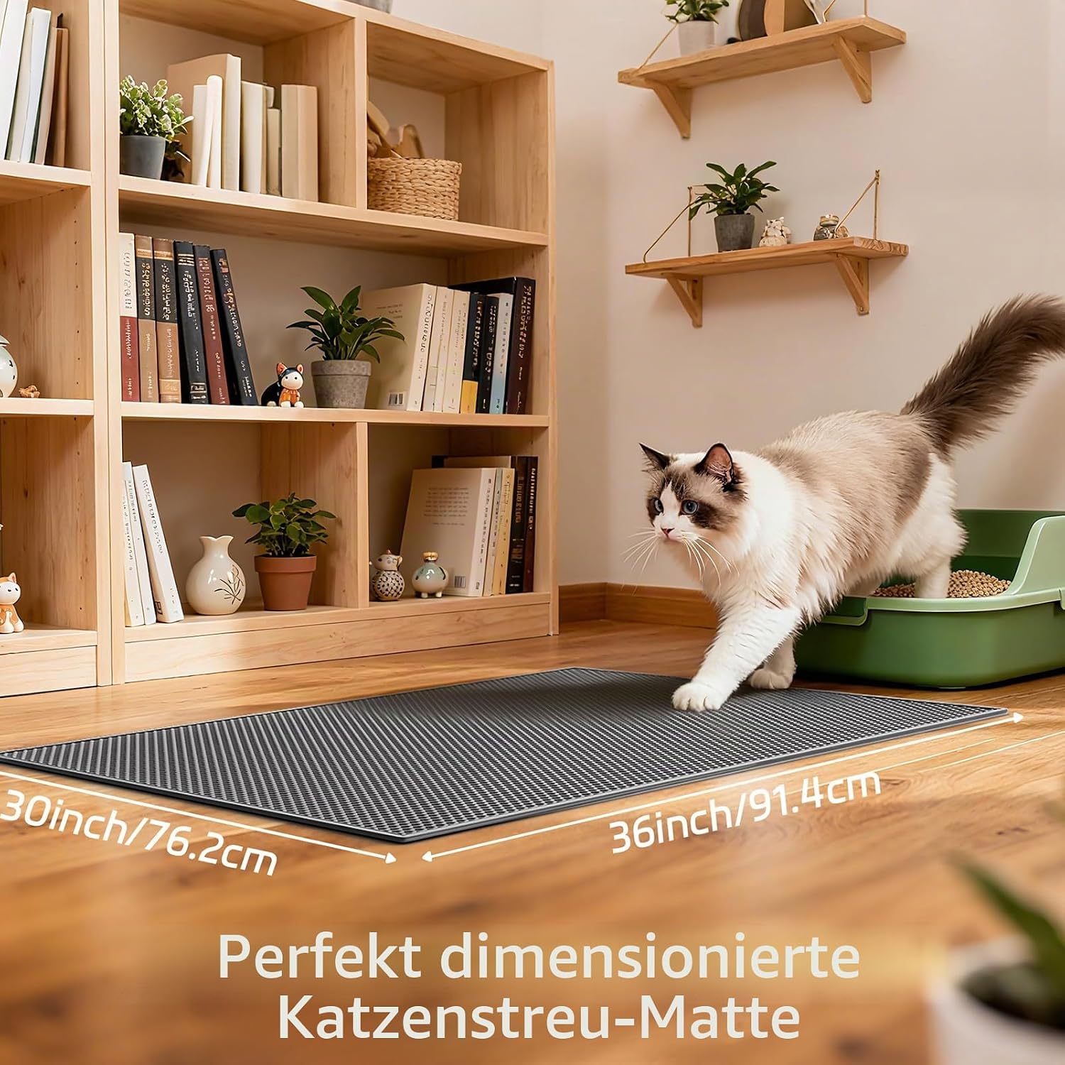 Thumbnail 1 de Garoopion Katzenklo Matte 90×76 cm Katzenmatte 🐾