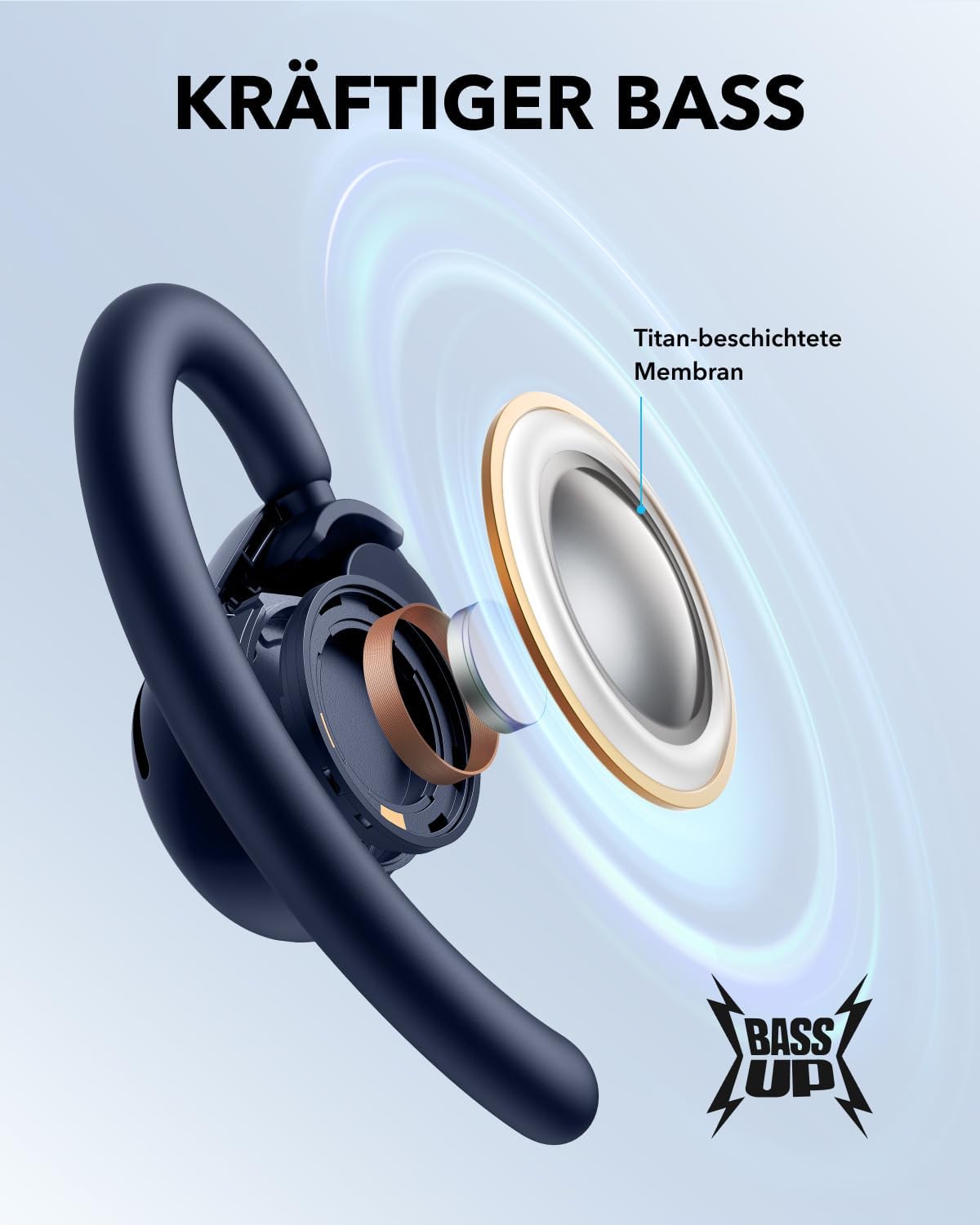 Detalle de soundcore V20i von Anker Open-Ear Kopfhörer (Bluetooth 5.4, Multipoint, IP55, 36h)