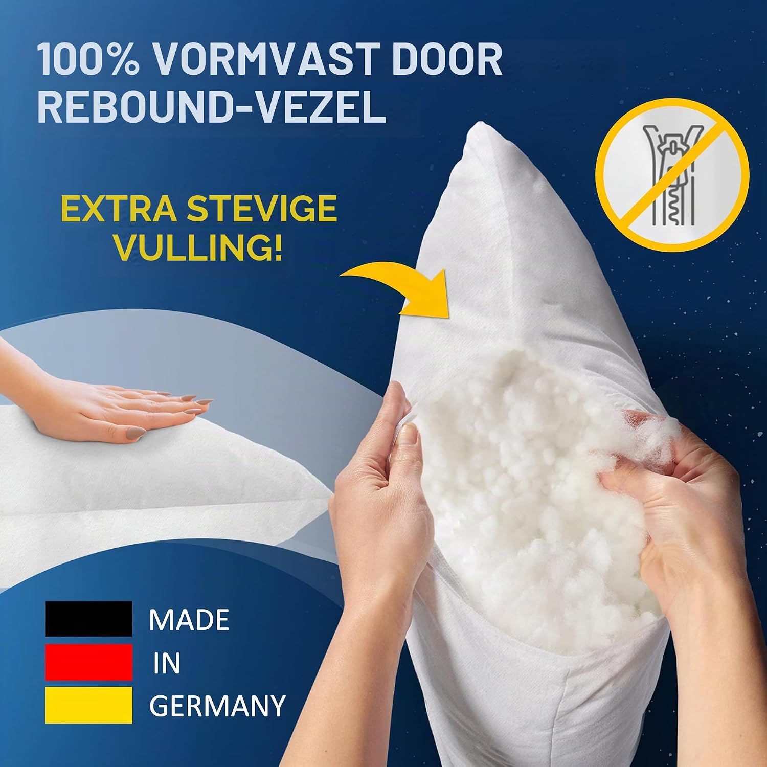 Detalle 2 de LILENO HOME set van 2 kussenvullingen 40 x 80 cm, polyester, wasbaar op 40 °C