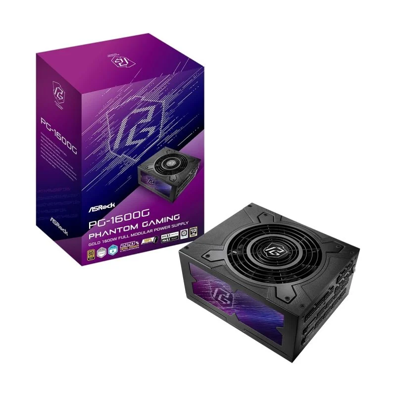 Thumbnail 2 de ASRock Phantom Gaming Fuente de Alimentación modular 1600W 80 PLUS Gold con protección avanzada