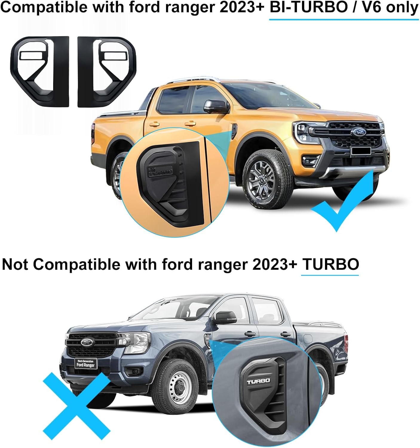 Thumbnail 5 de JHCHAN Ford Ranger T9 Side Vent Cover