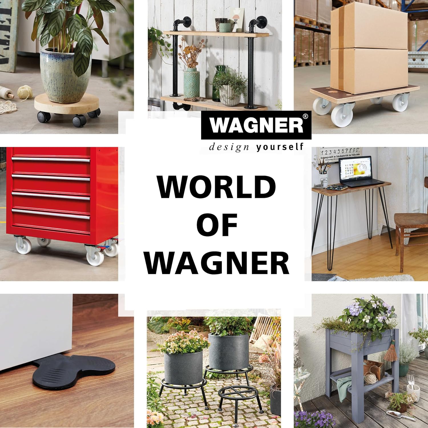 Thumbnail 6 de Wagner QuickClick Kunststoffgleiter 4er-Set Ø25 mm – Klebepbestandig, austauschbare Gleiteinsätze (Hyper) – Made in Germany