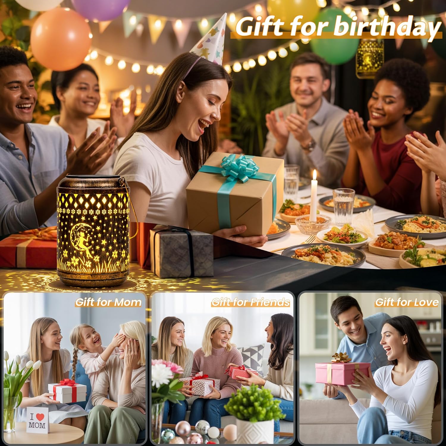 Thumbnail 1 de GIGALUMI Solar Lanterns Outdoor Hanging Fairy Lights (IP65)